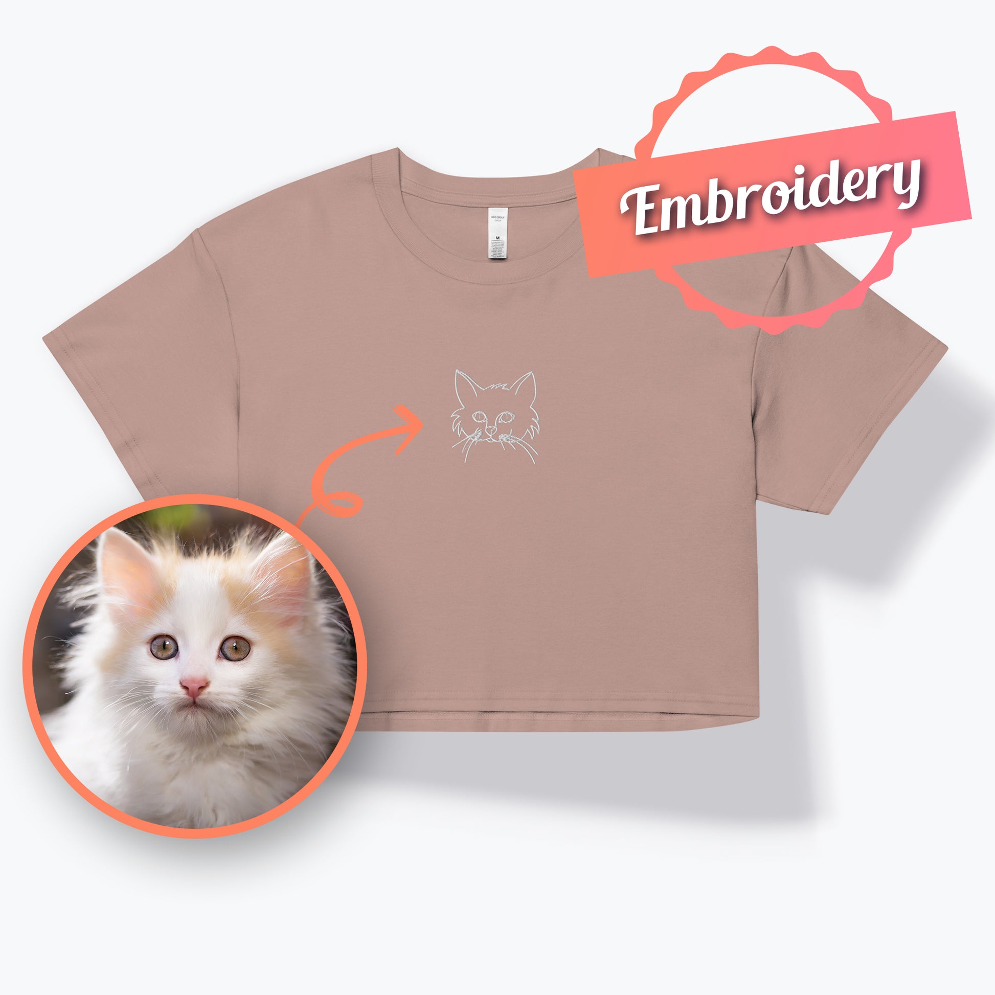 Personalized Pet Embroidery Women’s Crop Top | Seepu