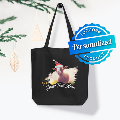 Personalized Christmas Eco Tote Bag - Goat | Seepu