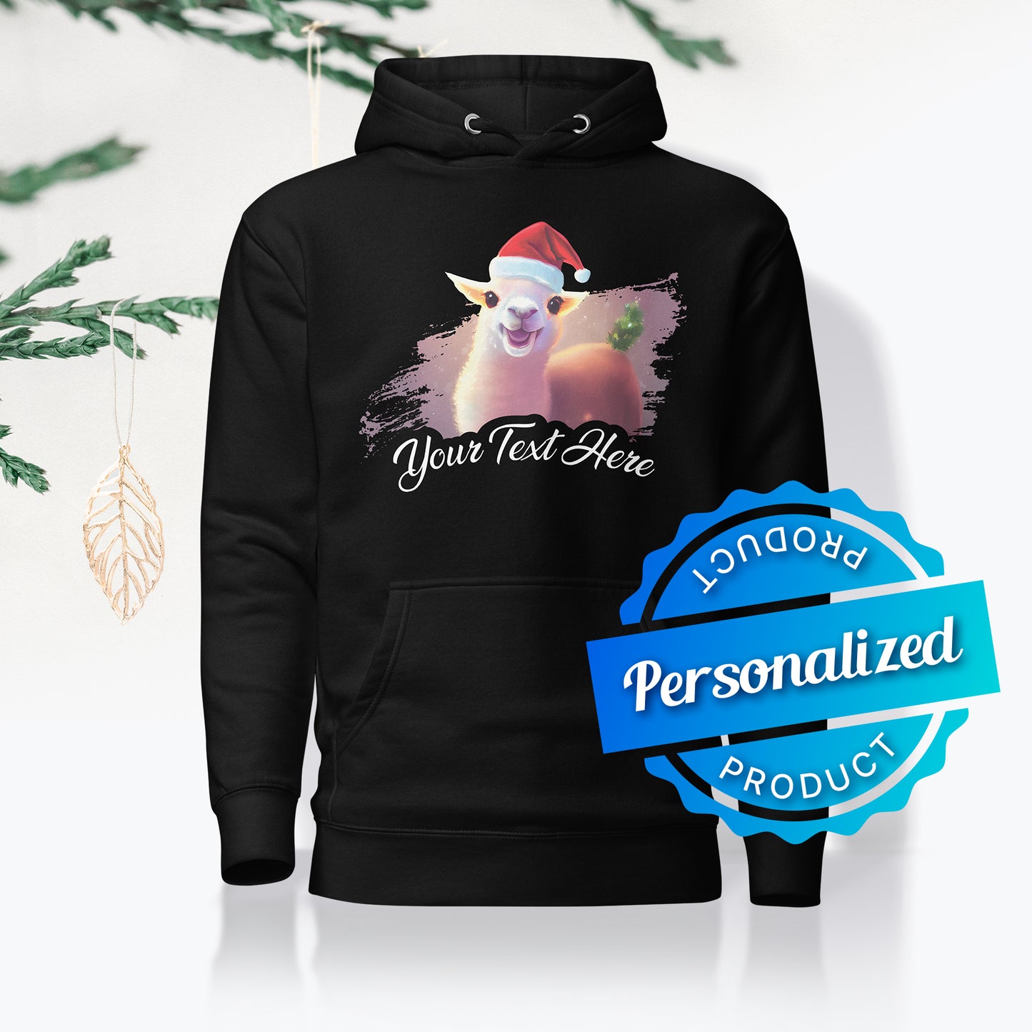 Personalized Unisex Hoodie Christmas Lama | Seepu