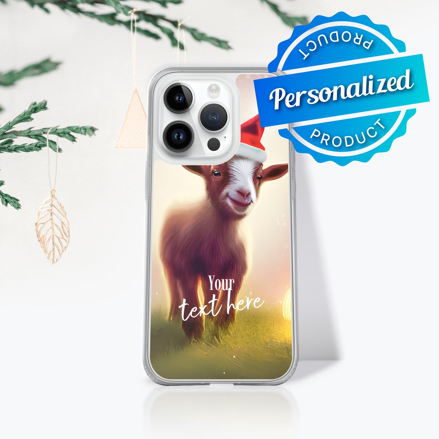 Personalized Christmas iPhone Case - Goat | Seepu