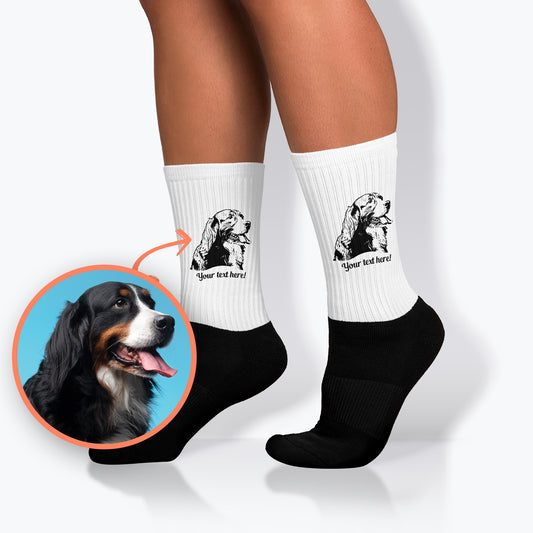 Personalized Pet Line Drawing Socks | Seepu