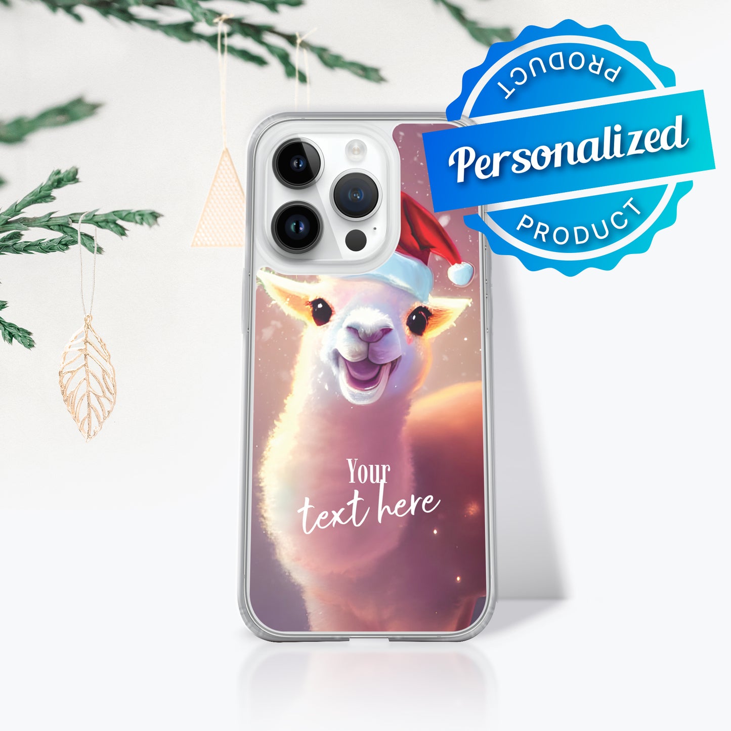 Personalized Christmas iPhone Case - Lama | Seepu 