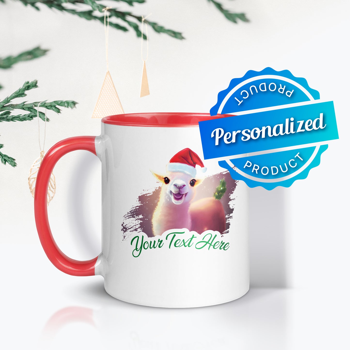 Personalized Christmas Ceramic Mug - Lama | Seepu 