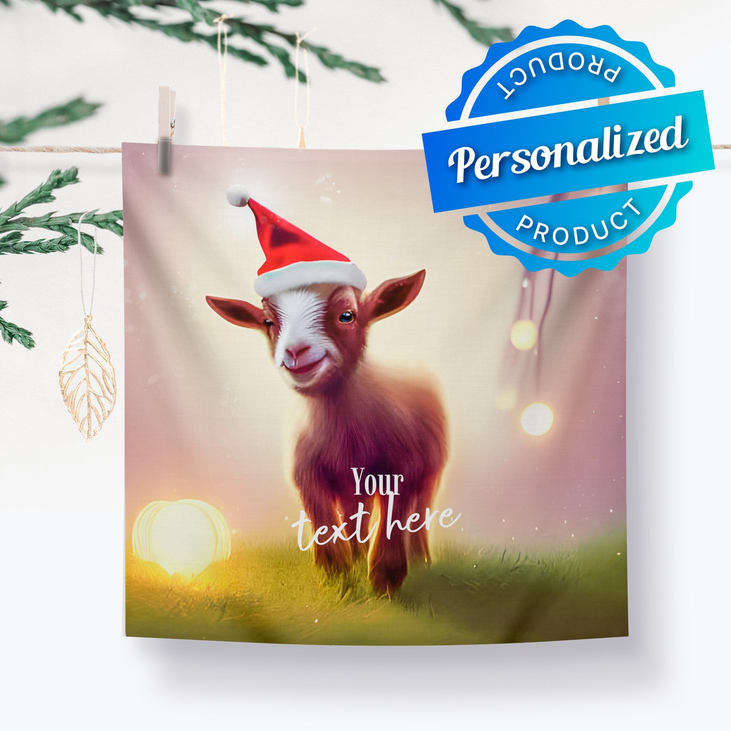 Personalized Christmas Pillow Case - Goat | Seepu