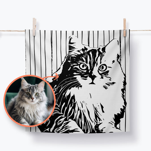 Personalized Pet Line Drawing Pillow Case | Seepu
