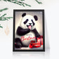 Christmas Framed Poster - Panda | Christmas Decor | Seepu