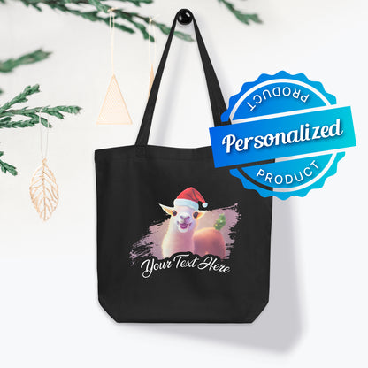 Personalized Christmas Eco Tote Bag - Lama | Seepu