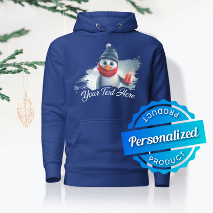 Personalized Unisex Hoodie Christmas Penguin | Seepu