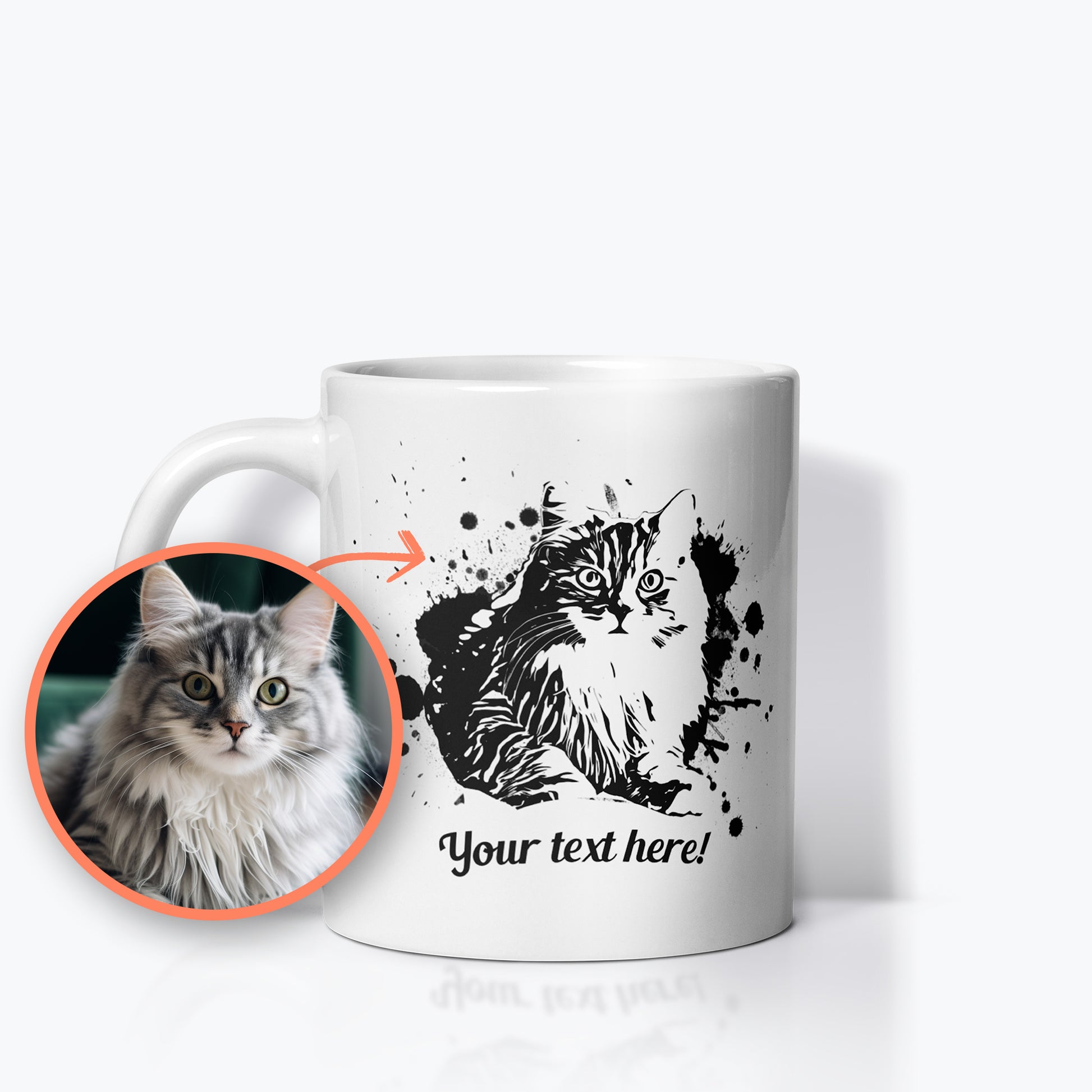 Personalized Pet Line Drawing Ceramic Mug | Seepu