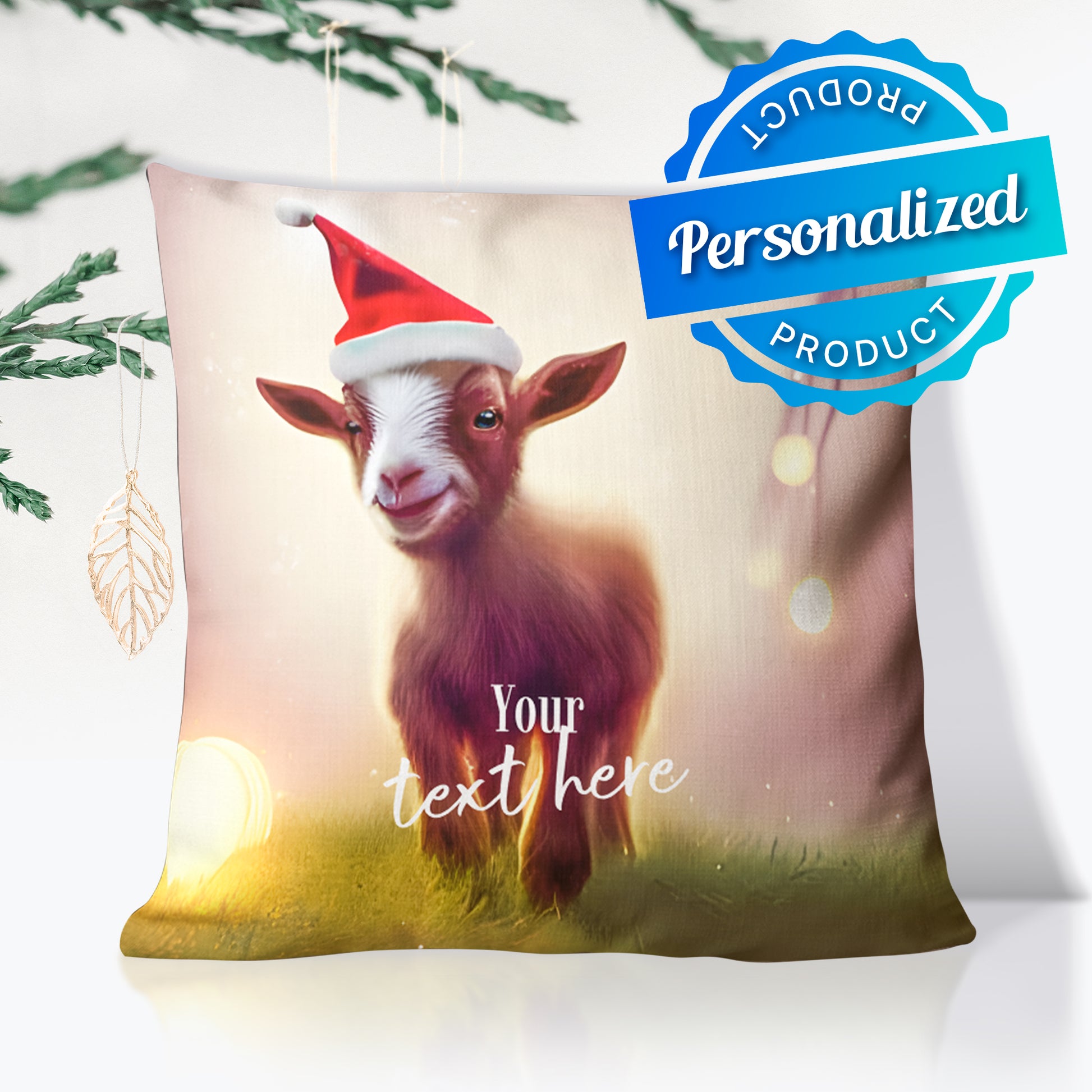Personalized Christmas Pillow - Goat | Seepu