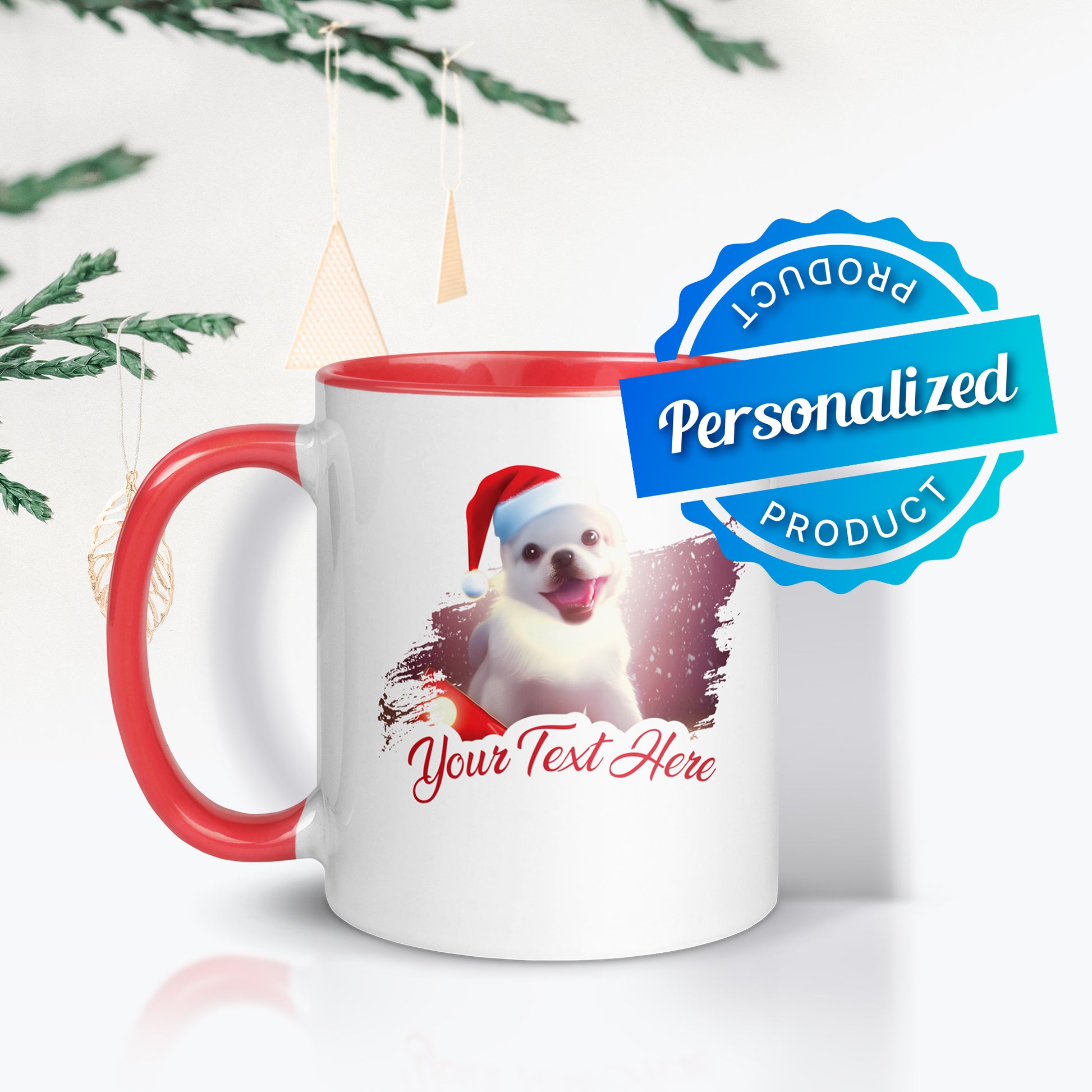 Personalized Christmas Mug - Dog | Seepu | front view
