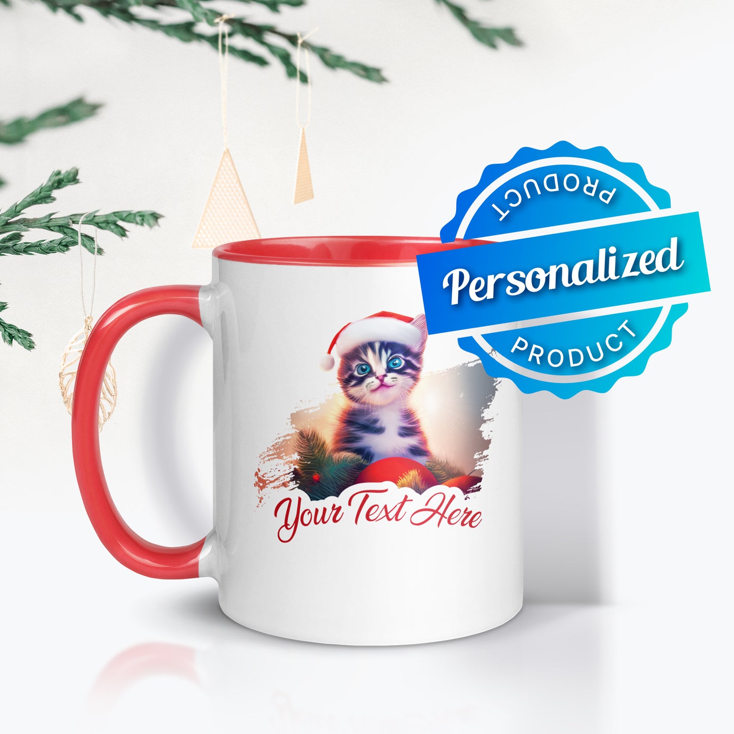 Personalized Christmas Mug - Cat | Seepu