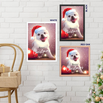 Christmas Framed Poster - Dog | Christmas Decor | Seepu