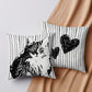 Personalized Pet Line Drawing Pillow Case | Seepu | front and back