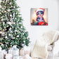 Christmas Painting On Canvas - Cat | Christmas Decoration | Seepu