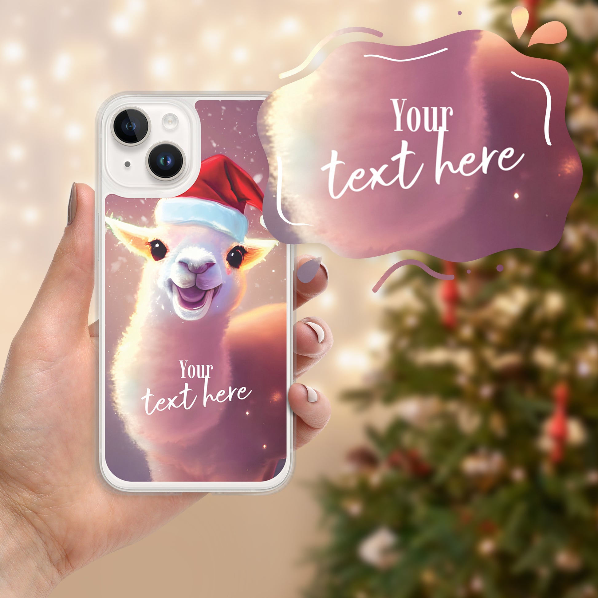 Personalized Christmas iPhone Case - Lama | Seepu | custom