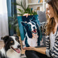 Personalized Pet Photo Canvas | Seepu | happy client with happy dog