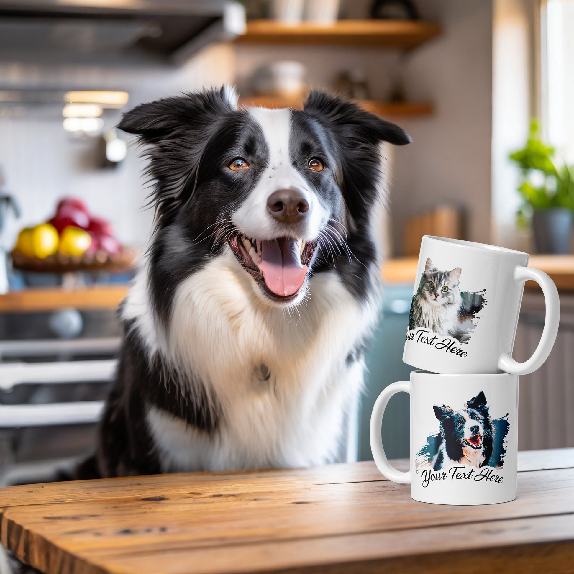 Personalized Pet Photo Ceramic Mug | Seepu | doggy print