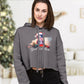 Personalized Christmas Women's Cropped Hoodie - Cat | Seepu | front
