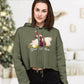 Personalized Christmas Women's Cropped Hoodie - Goat | Seepu | front
