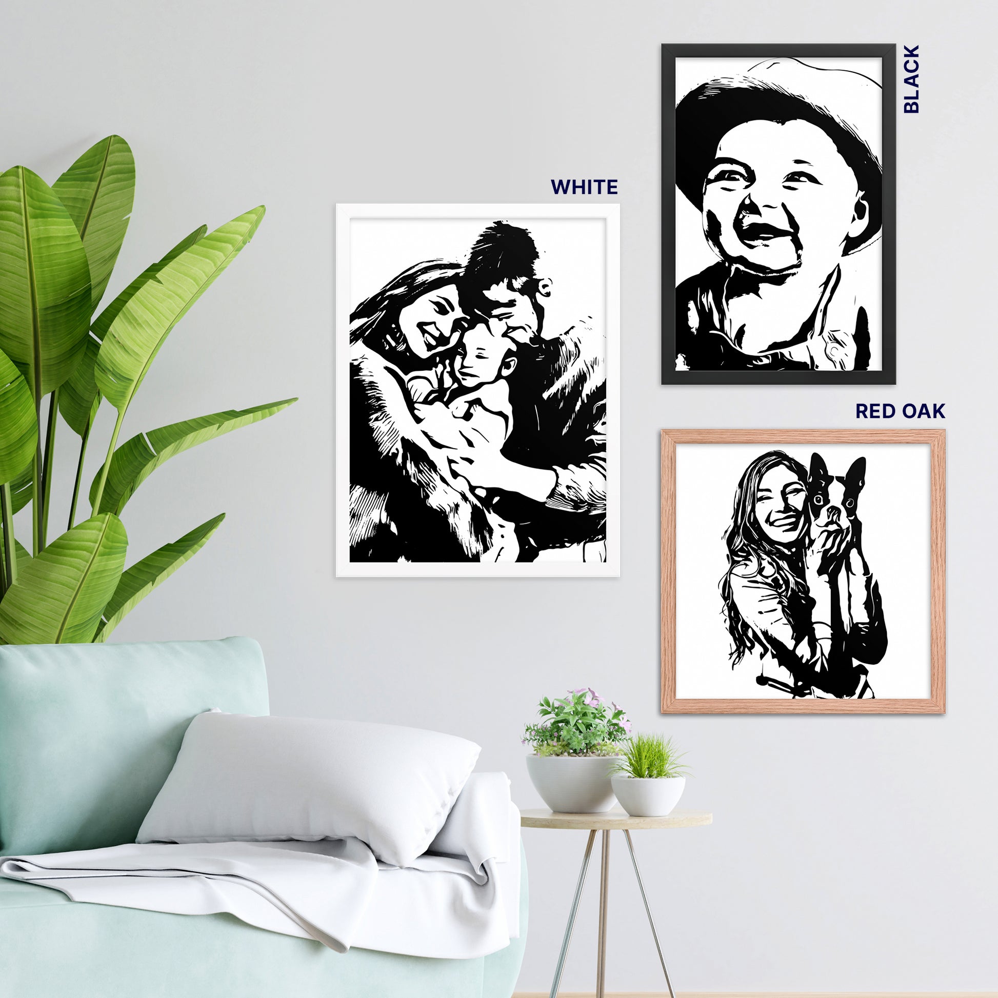 Personalized Line Framed Poster | Seepu | different sizes