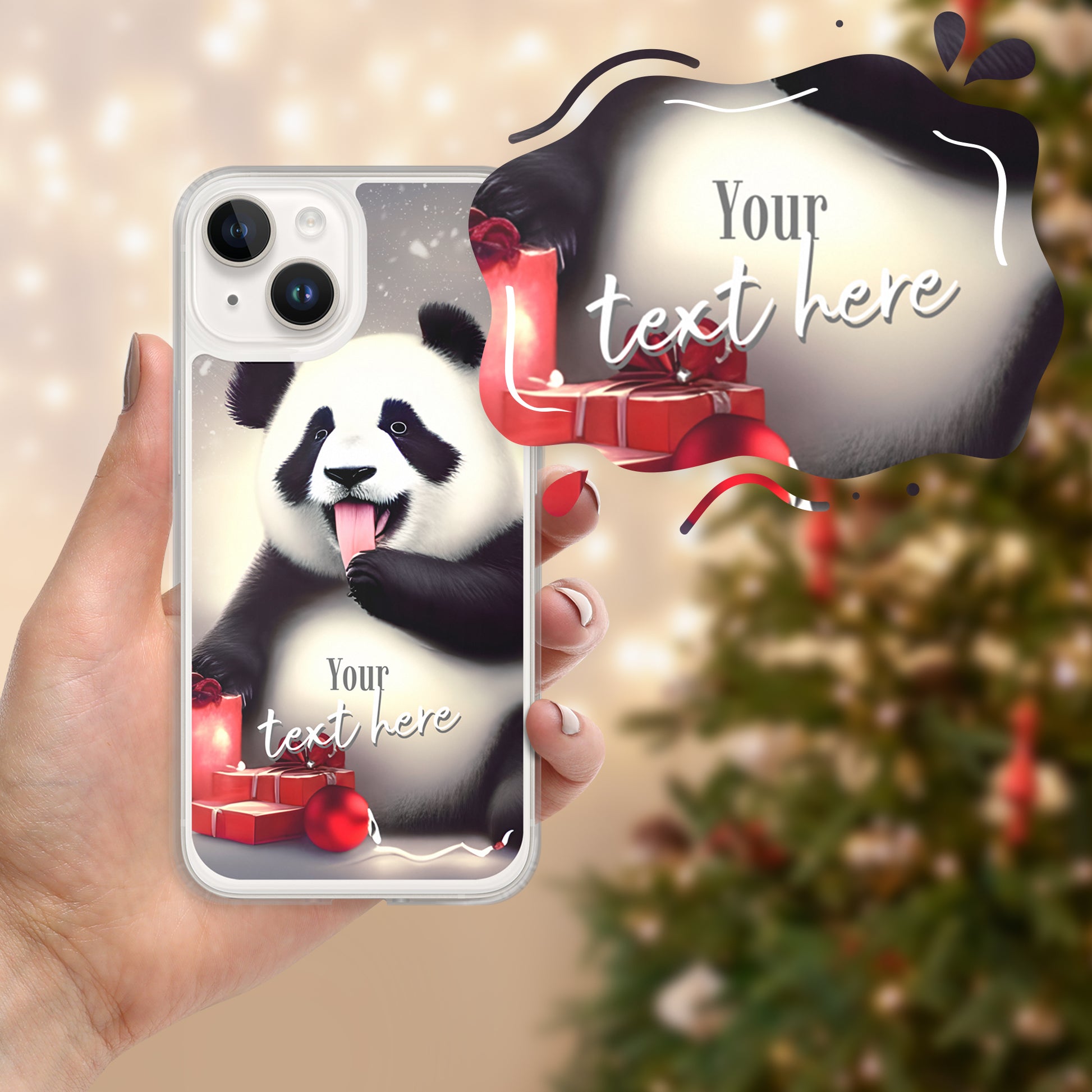 Personalized Christmas iPhone Case - Panda | Seepu | custom