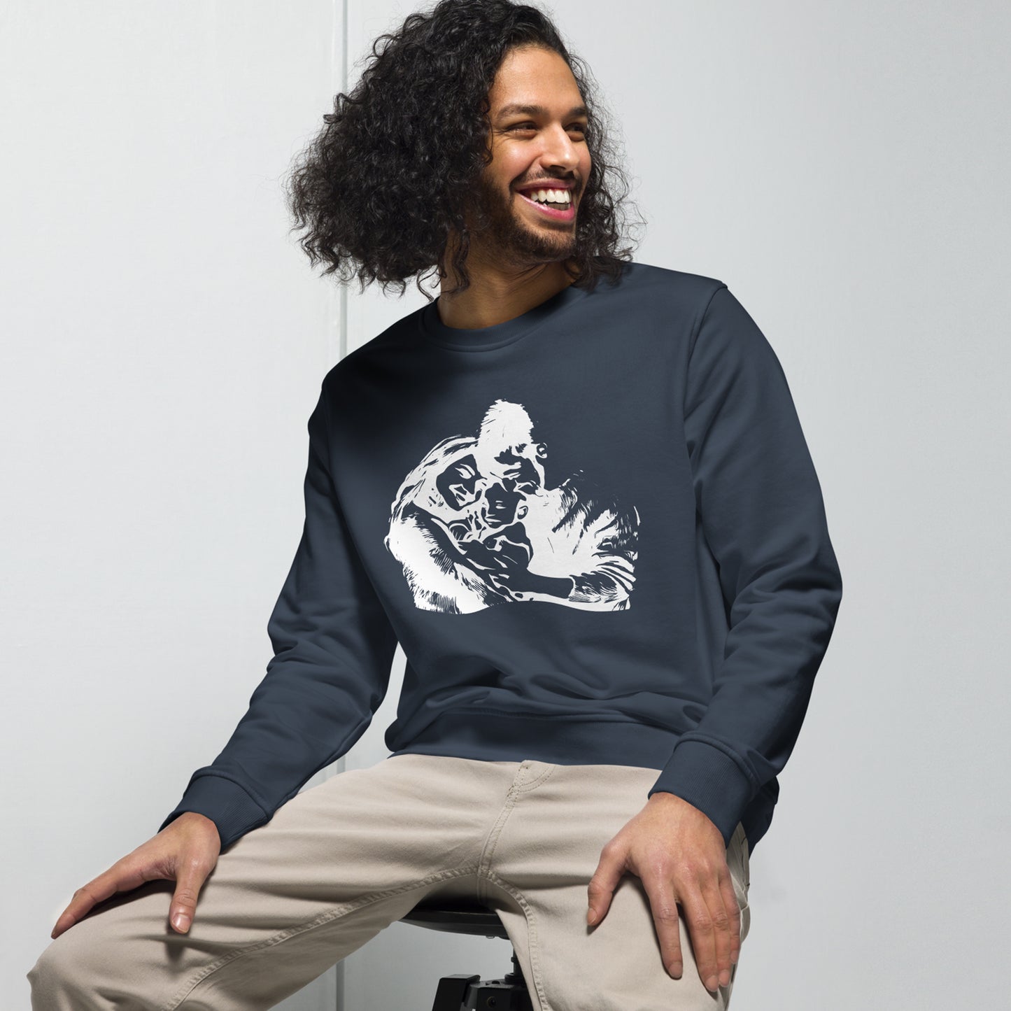Personalized Line Drawing Unisex Organic Sweatshirt | Seepu | ma