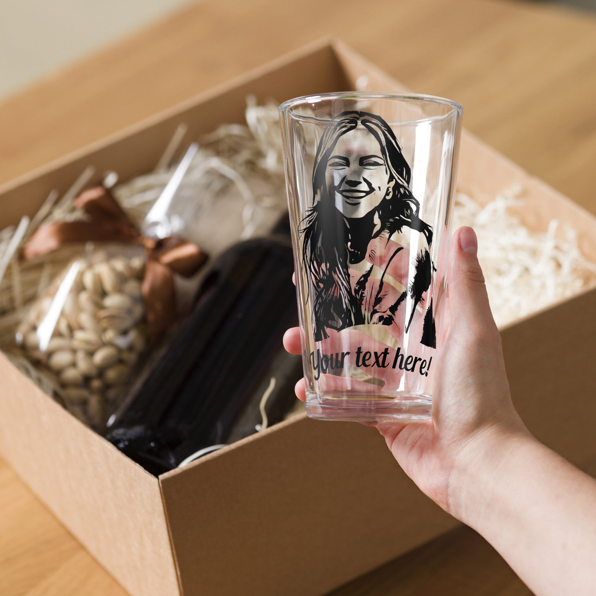 Personalized Line Drawing Pint Glass | Seepu | unboxing