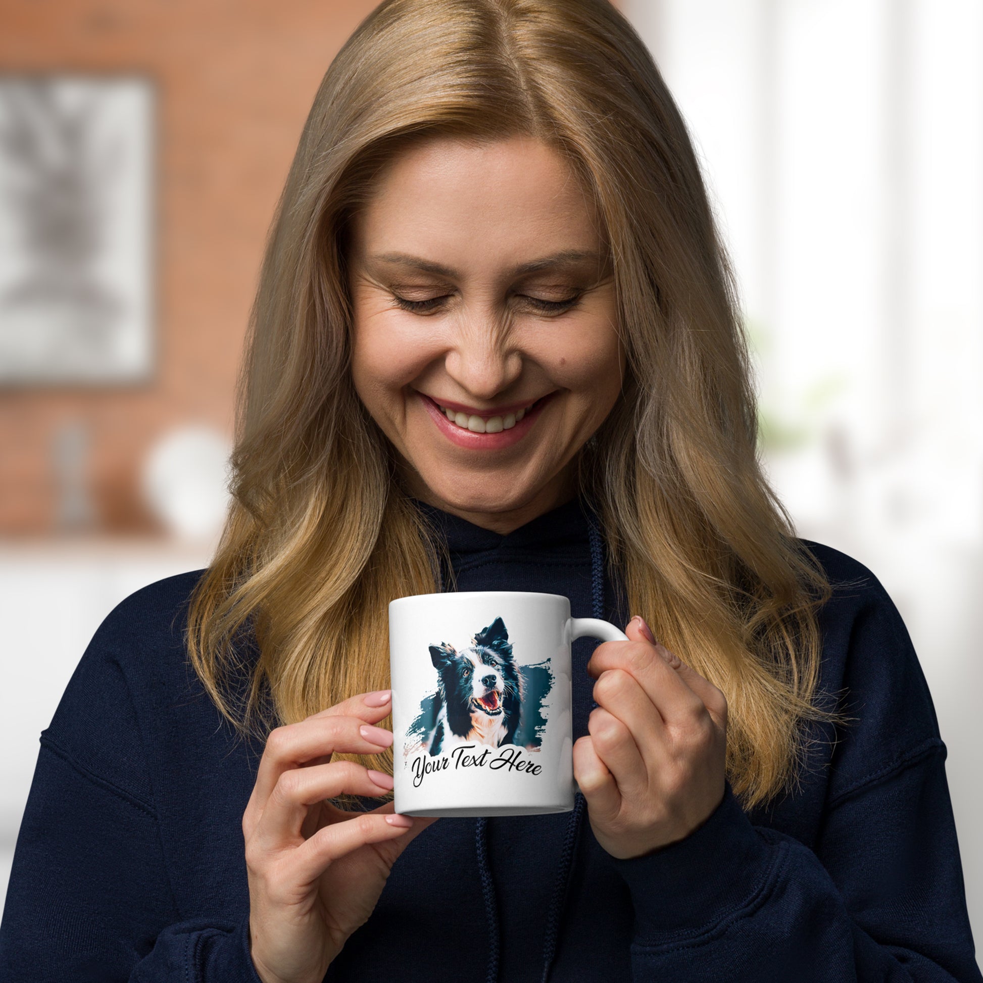 Personalized Pet Photo Ceramic Mug | Seepu | woman with mug
