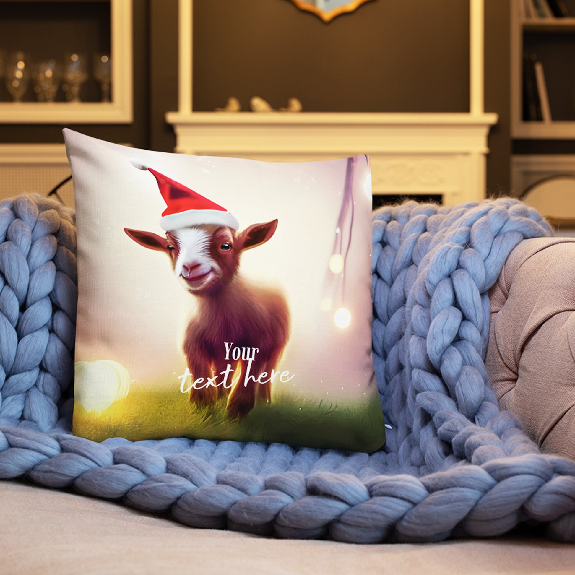 Personalized Christmas Pillow - Goat | Seepu | customized