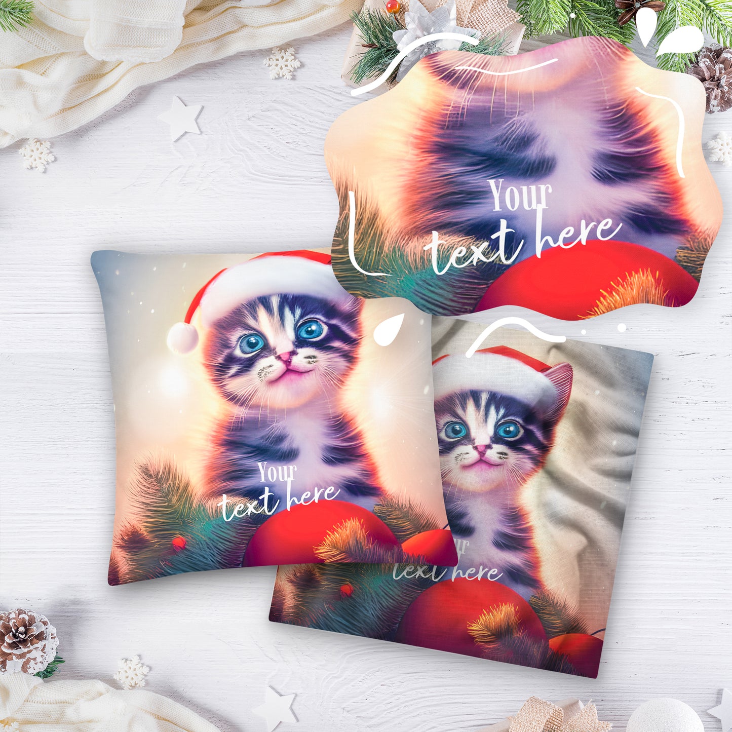  Personalized Christmas Pillow Case - Cat | Seepu | custom