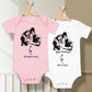 Personalized Line Drawing Baby Short Sleeve One-Piece | Seepu | with text and without text