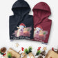Personalized Unisex Hoodie Christmas Lama | Navy and Maroon | Seepu