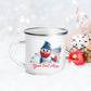 Personalized Christmas Enamel Mug - Penguin | Seepu | front view