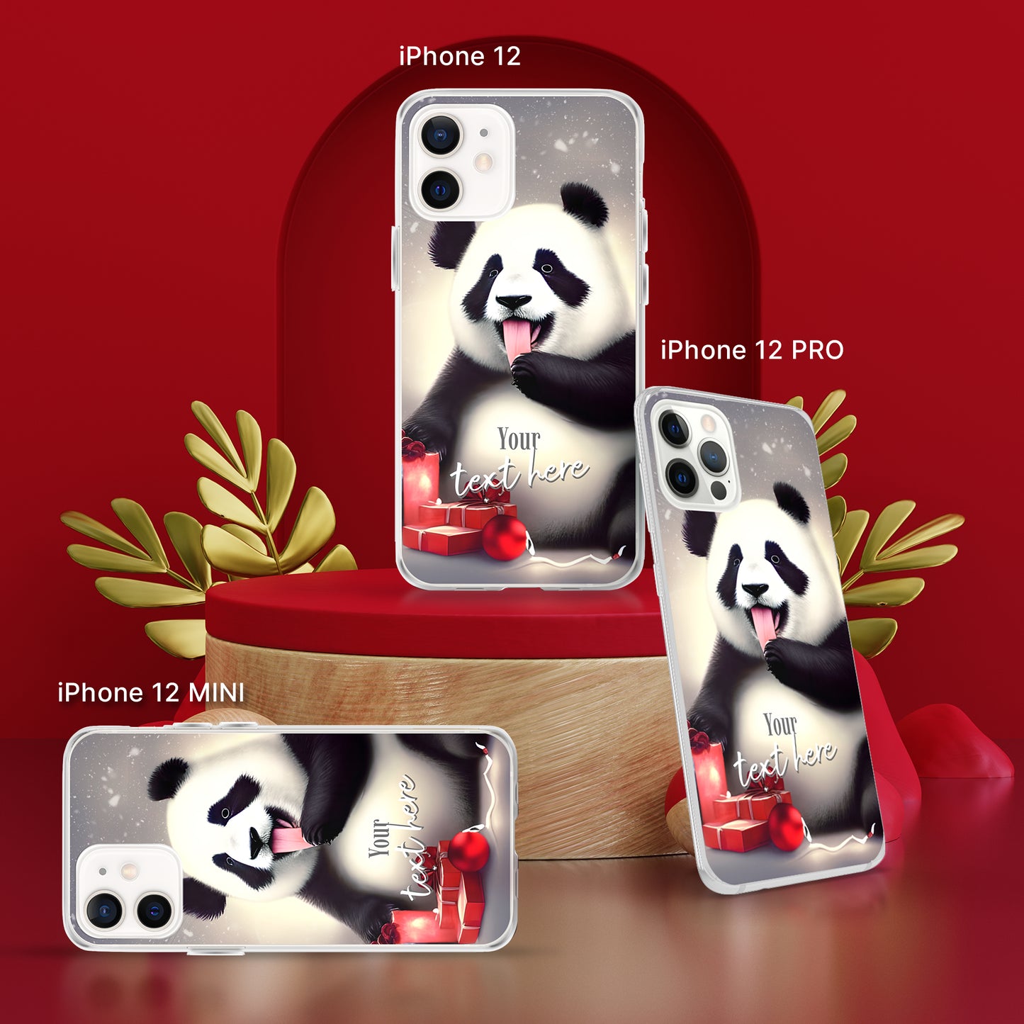 Personalized Christmas iPhone Case - Panda | Seepu  | 12 MINI, 12, 12 PRO