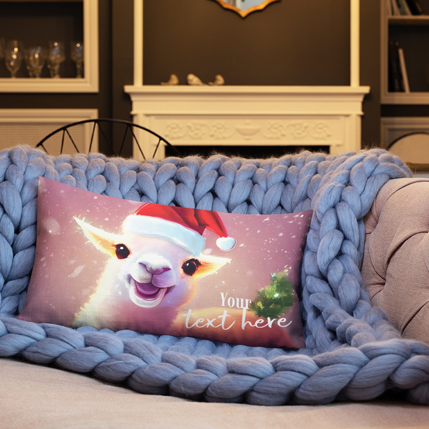 Personalized Christmas Pillow - Lama | Seepu | narrow
