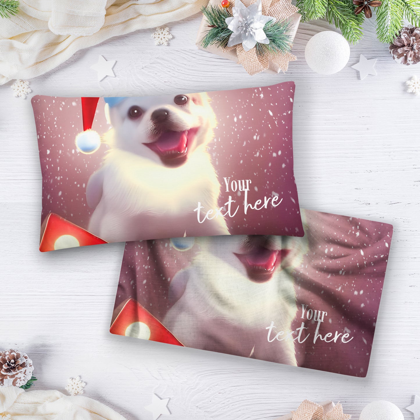 Personalized Christmas Pillow Case - Dog | Seepu | narrow