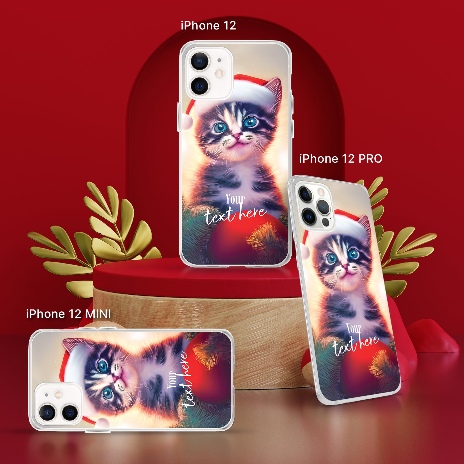 Personalized Christmas iPhone Case - Cat | Seepu | 12 MINI, 12, 12 PRO