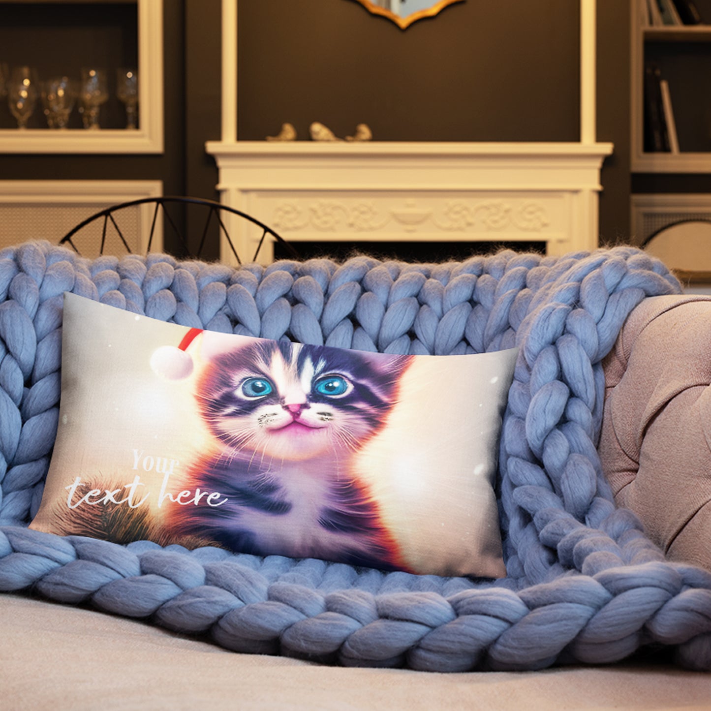 Personalized Christmas Pillow - Cat | Seepu | narrrow