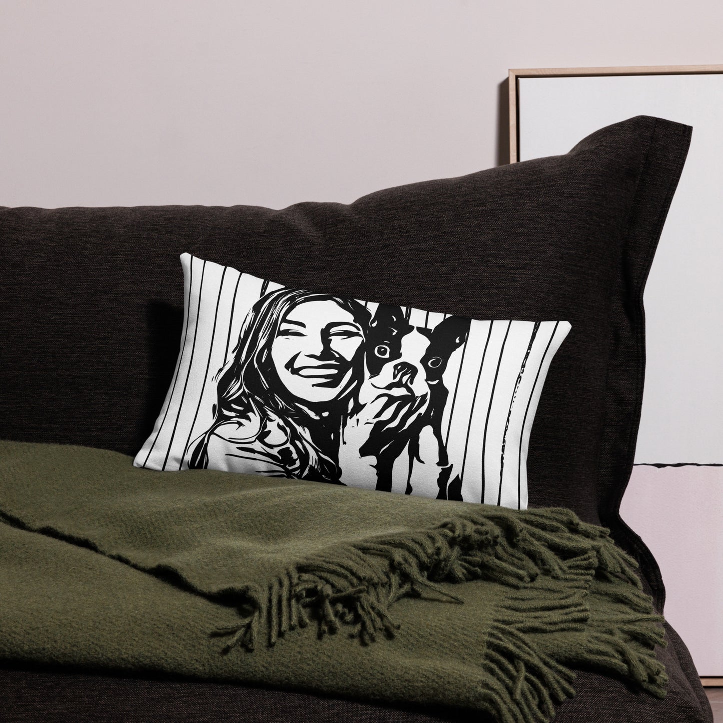 Personalized Line Drawing Pillow Case | Seepu | llong