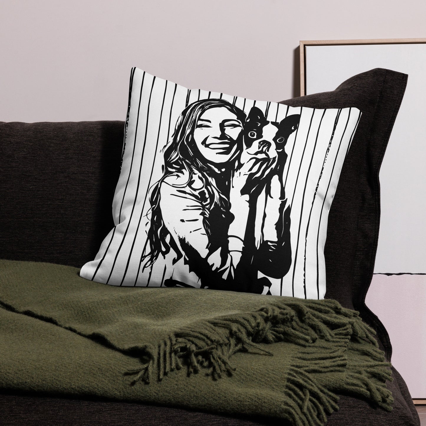 Personalized Line Drawing Pillow Case | Seepu | large