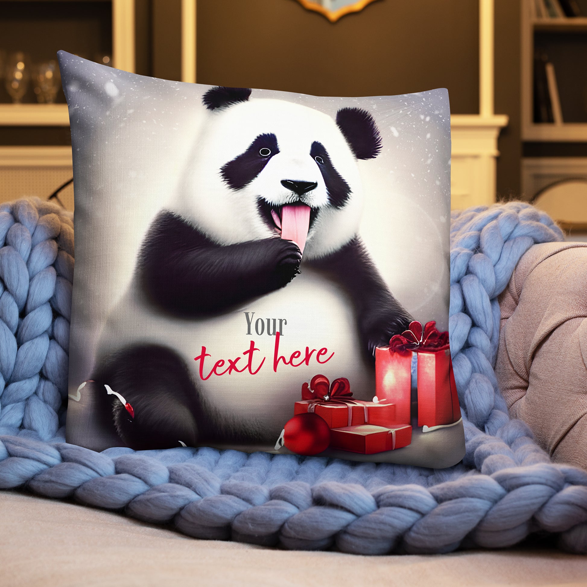 Personalized Christmas Pillow - Panda | Seepu | big 