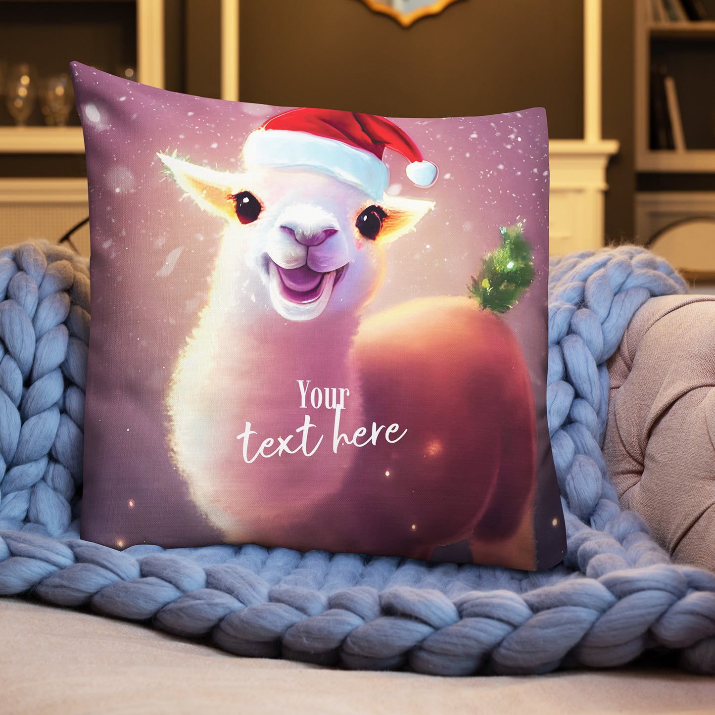Personalized Christmas Pillow - Lama | Seepu | big pillow