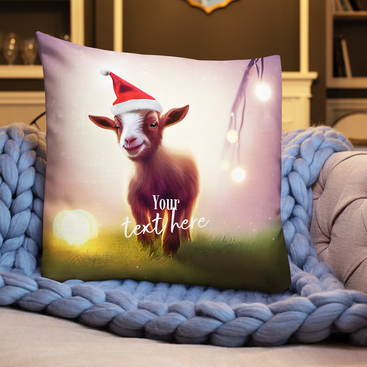 Personalized Christmas Pillow - Goat | Seepu | big pillow