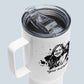 Personalized Line Drawing Travel Mug with a Handle | Seepu | close-up