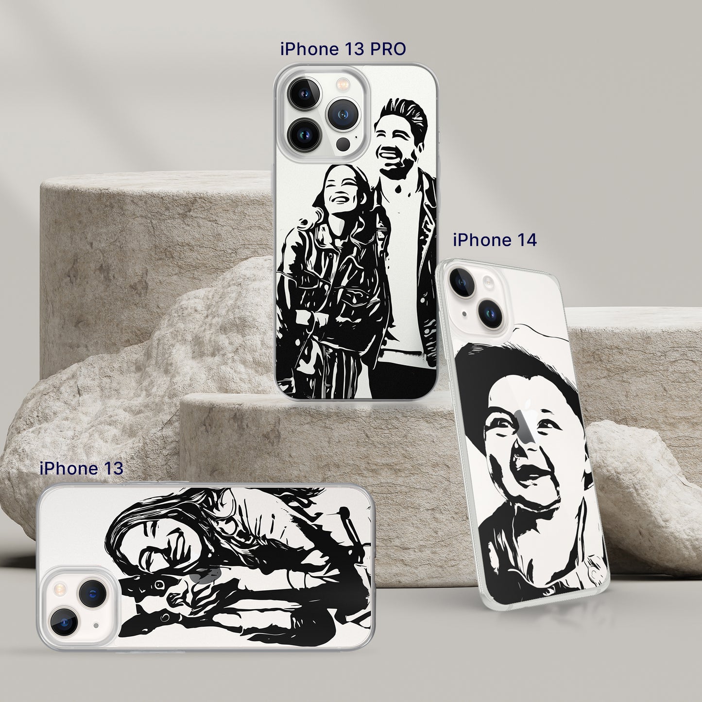 Personalized Line Drawing Case for iPhone | Seepu | 13, 13 pro, 14
