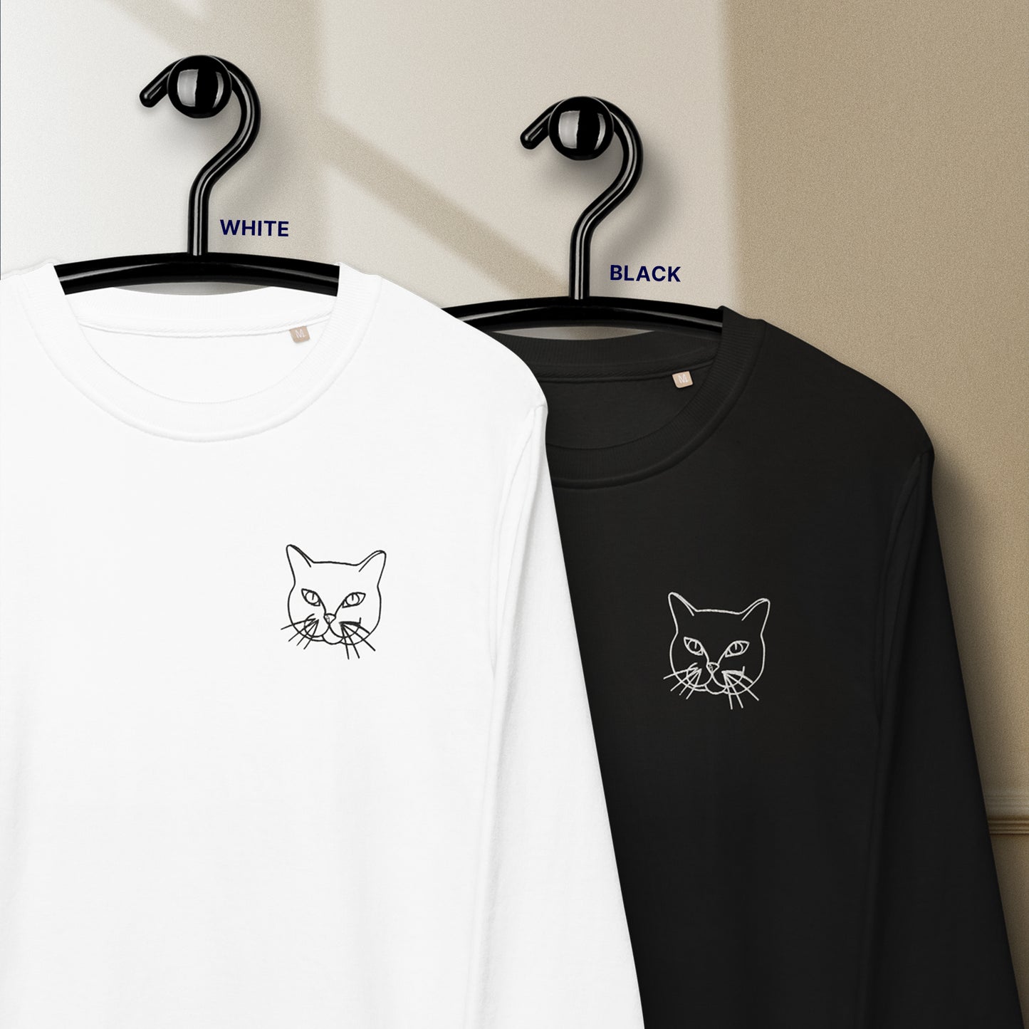 Personalized Pet Embroidery Unisex Sweatshirt | Seepu | black and white