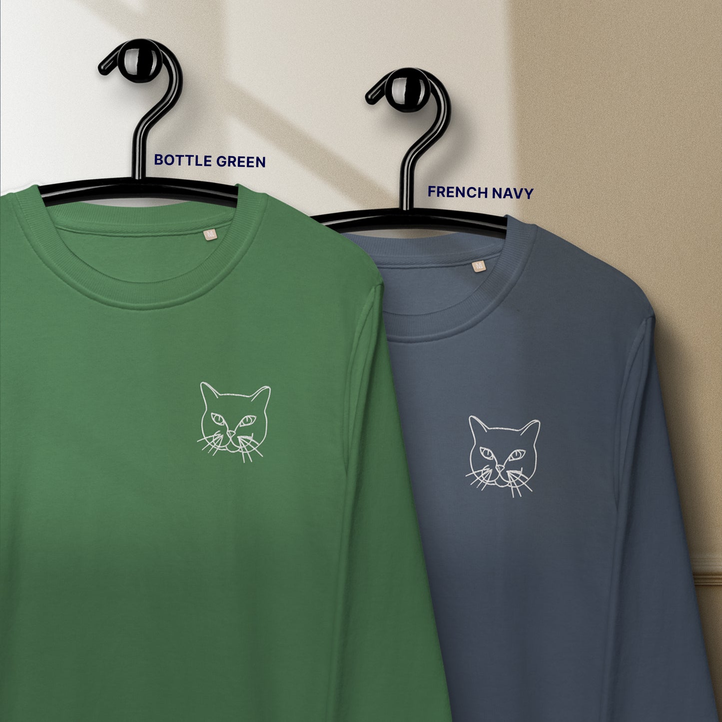 Personalized Pet Embroidery Unisex Sweatshirt | Seepu | green and navy