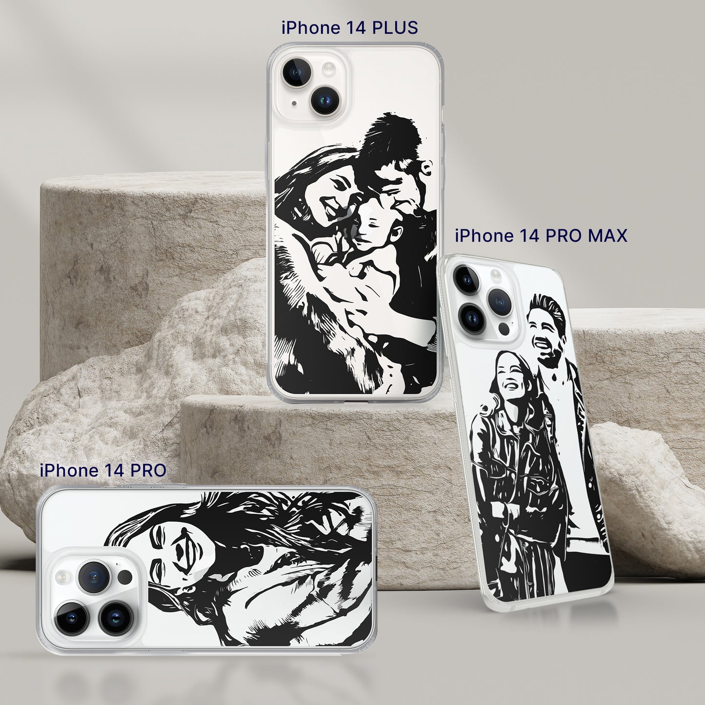 Personalized Line Drawing Case for iPhone | Seepu | 14 plus, 14 pro, 14 pro max