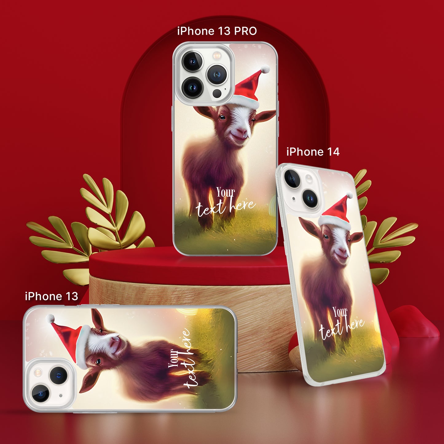 Personalized Christmas iPhone Case - Goat | Seepu | 13, 13 PRO, 14